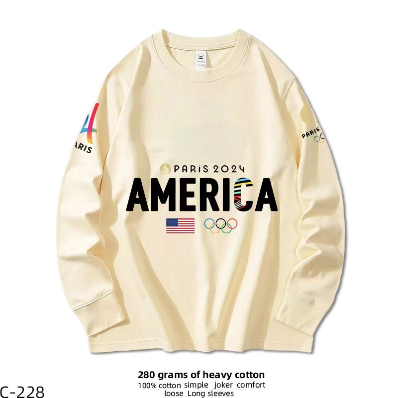 Olympic Support Long Sleeve T-Shirt or Hoodie