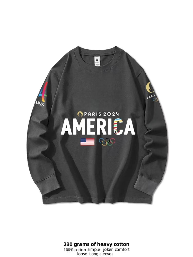 Olympic Support Long Sleeve T-Shirt or Hoodie