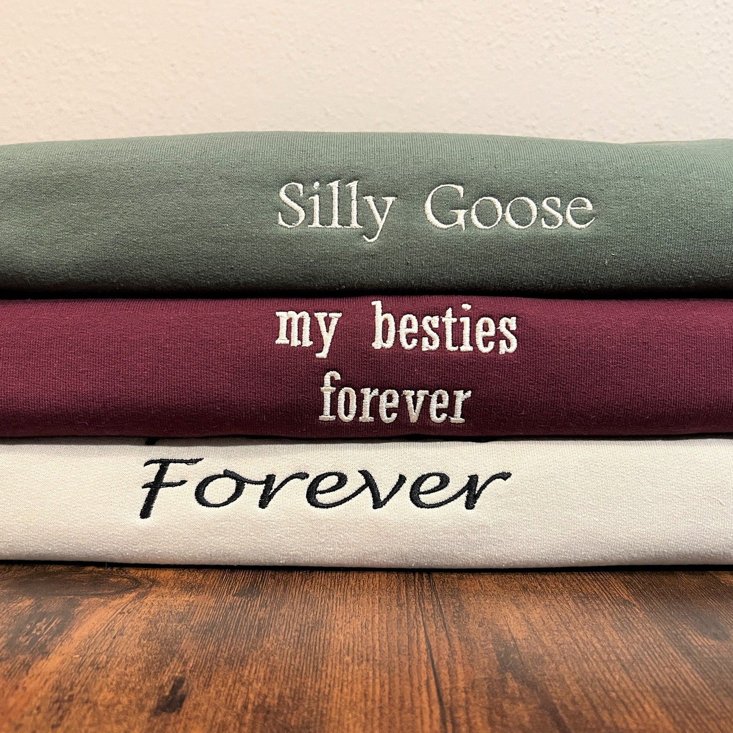 Custom Embroidered Text Sweatshirts, Oversized Vintage Sweatshirt Shirt Hoodie