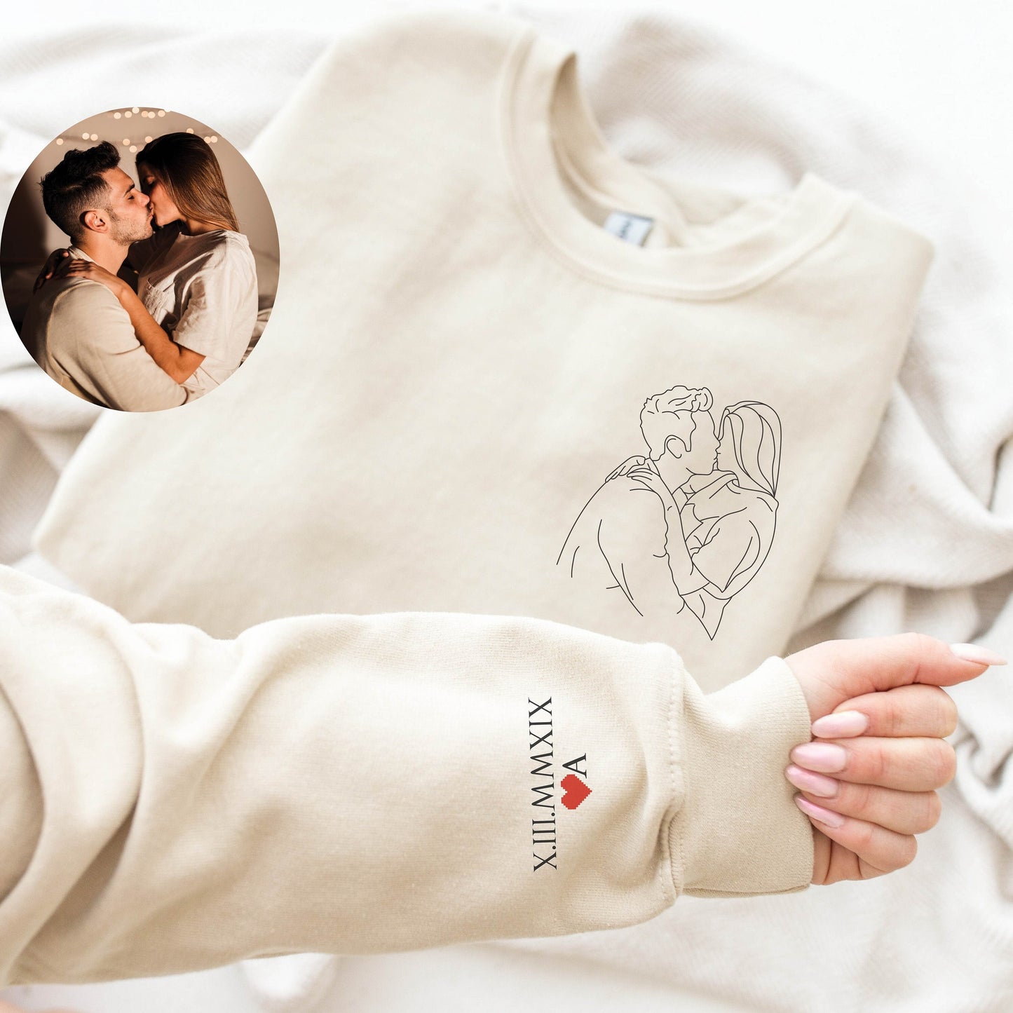 Custom Portrait from Photo Sweatshirts, Father's Day Gift