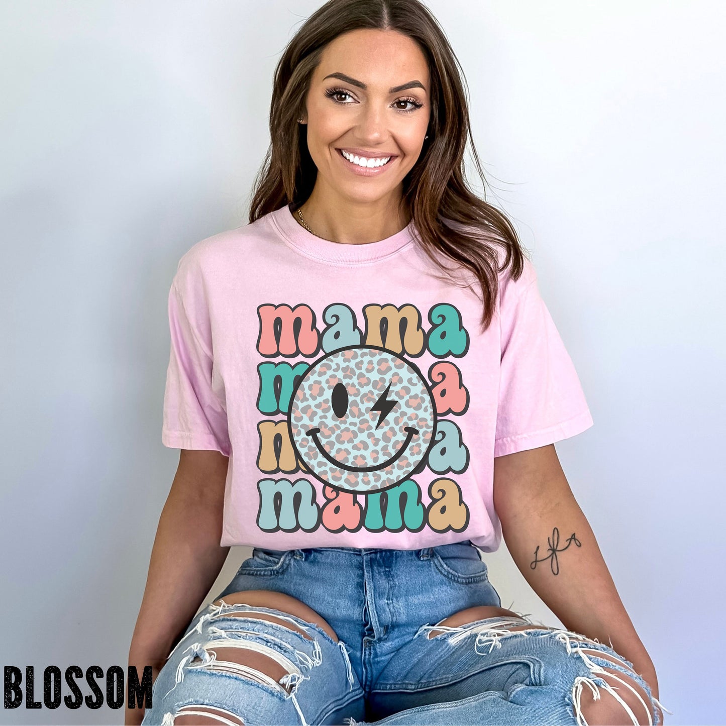 Smiley Face Mama Shirt, Mother's Day Gift For Mom