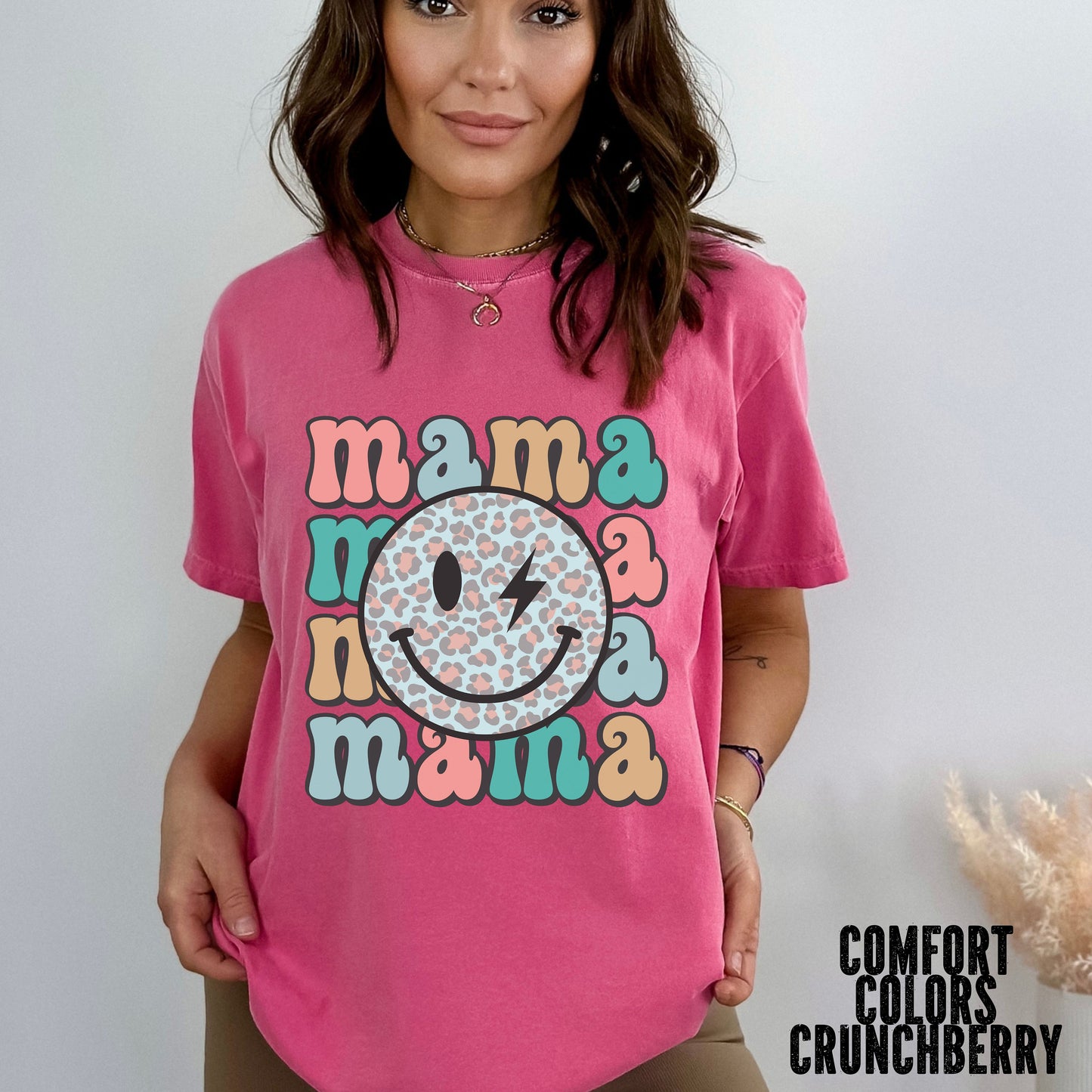 Smiley Face Mama Shirt, Mother's Day Gift For Mom