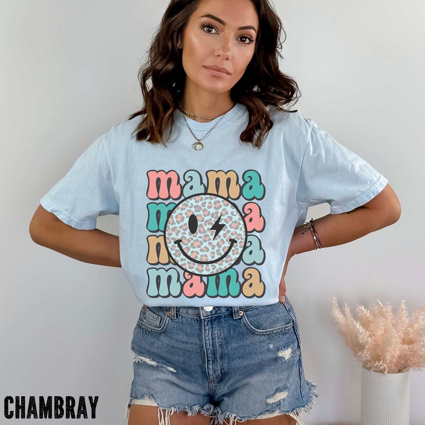 Smiley Face Mama Shirt, Mother's Day Gift For Mom