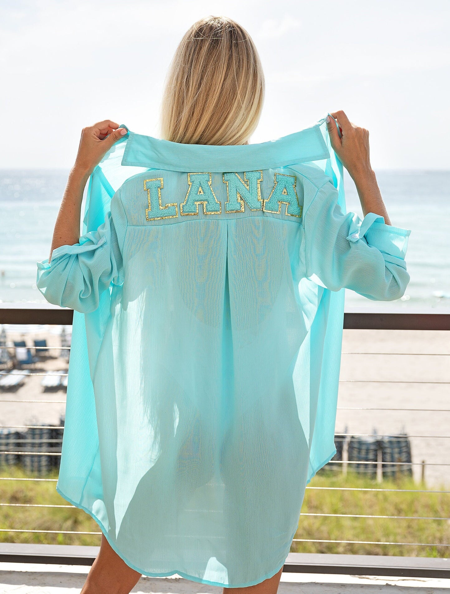 Custom Swim Cover Up with Buttons, Perfect Summer Beach Outfit, Mother's Day Gift