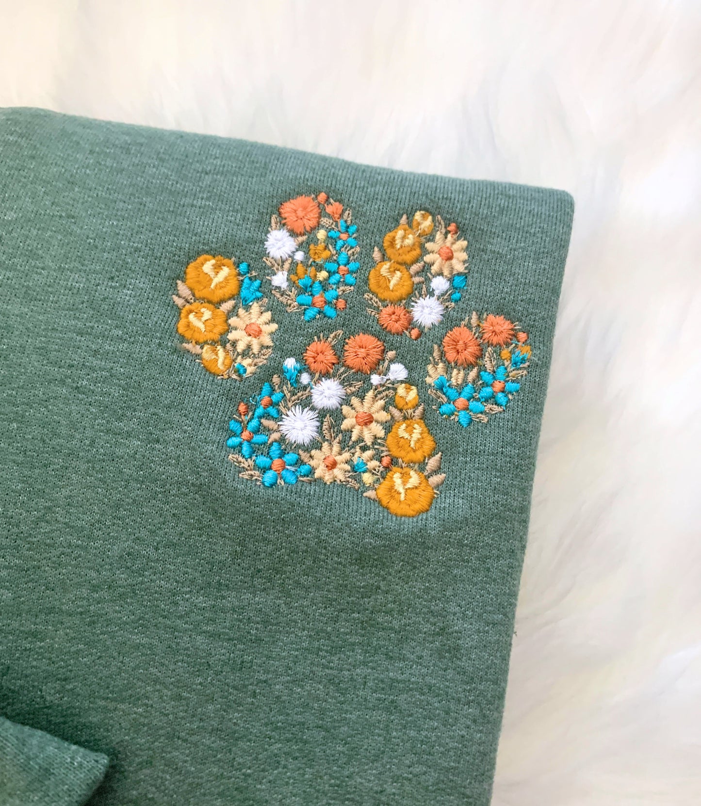 Floral Embroidered Fall Sweatshirt