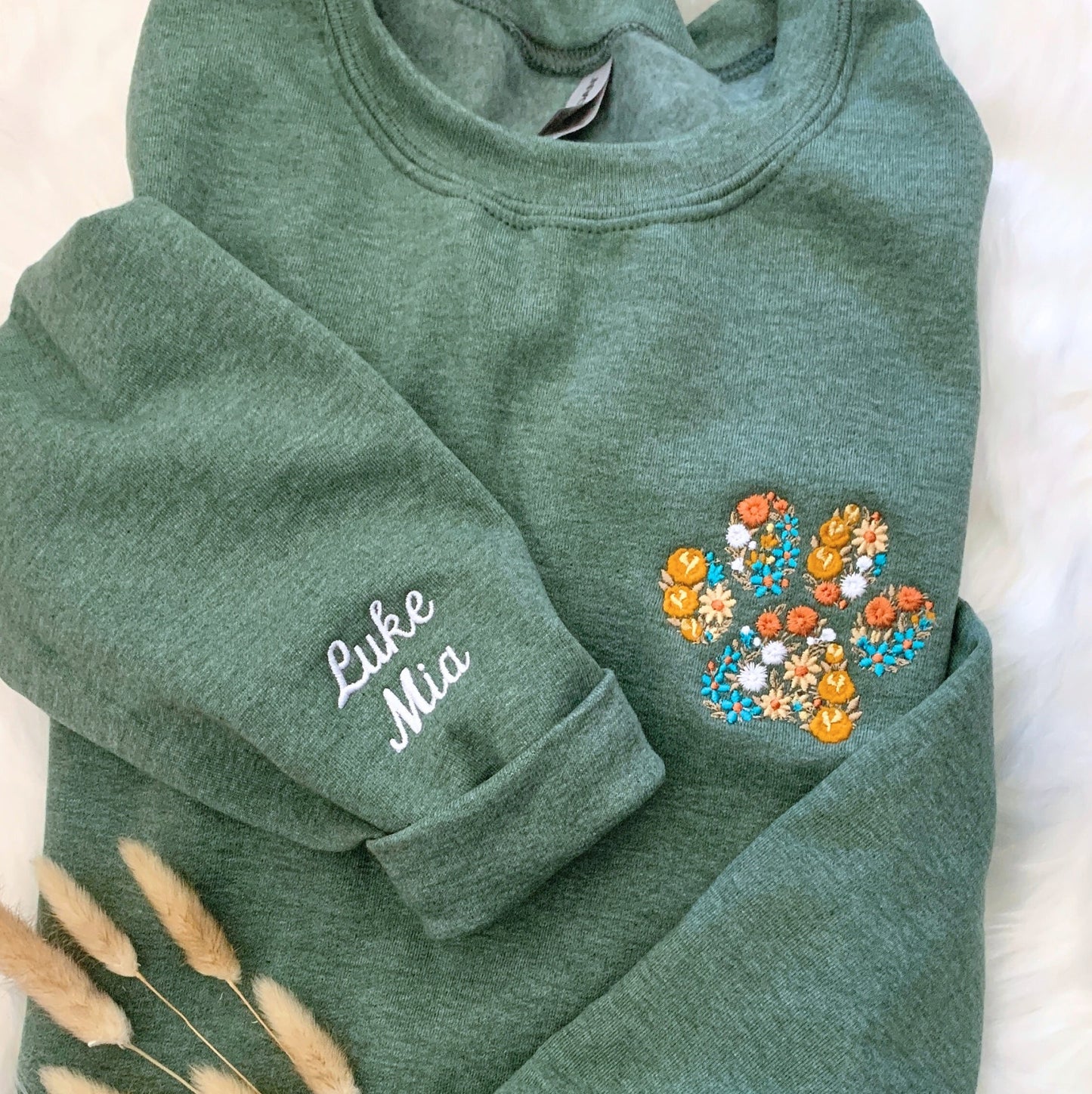 Floral Embroidered Fall Sweatshirt