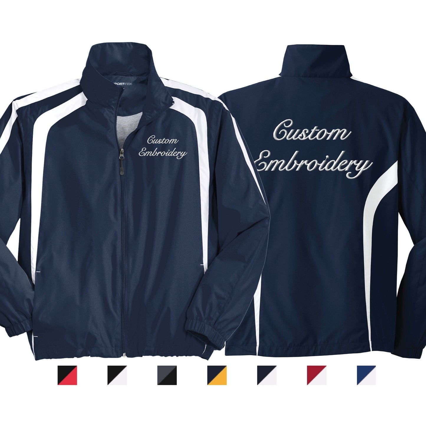 Customized Sport-Tek Full-Zip Jacket, Monogrammed Warm-Up Uniform Embroidered Adult Youth Personalized Sports Team Logo Merch