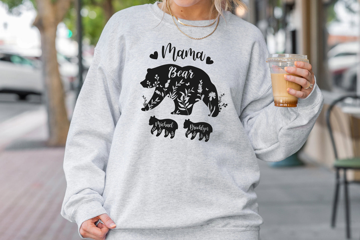 Custom Mama Bear Sweatshirt with Children Name