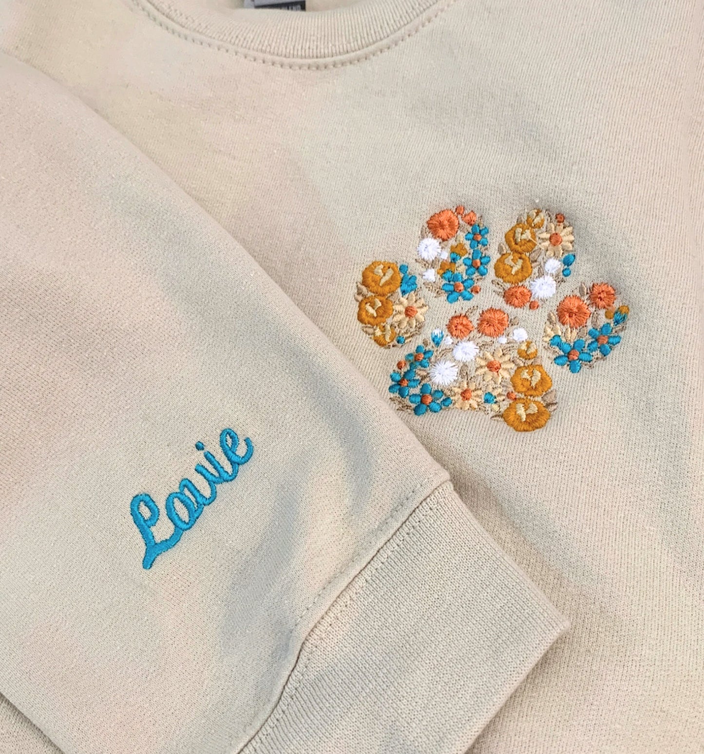 Floral Embroidered Fall Sweatshirt