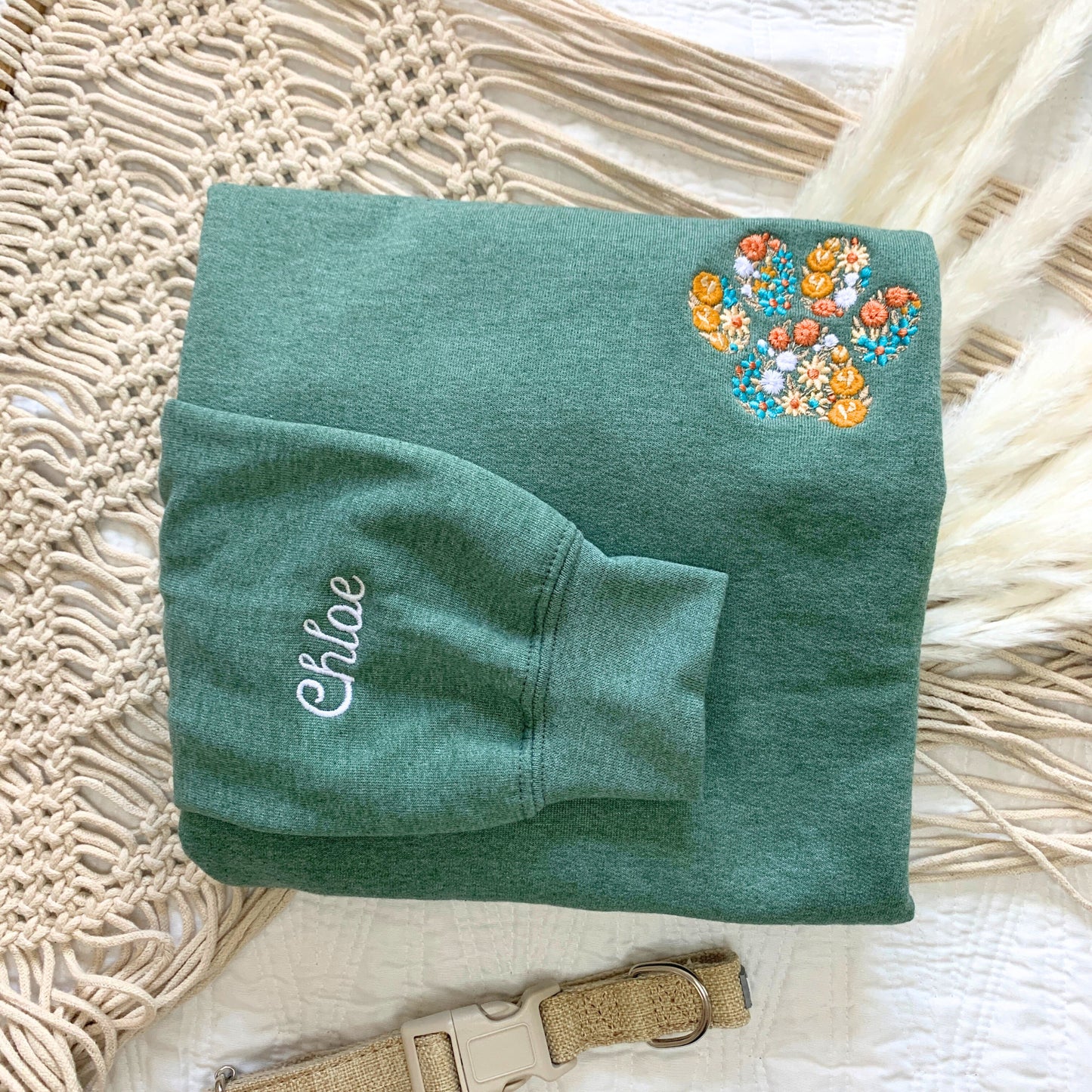 Floral Embroidered Fall Sweatshirt