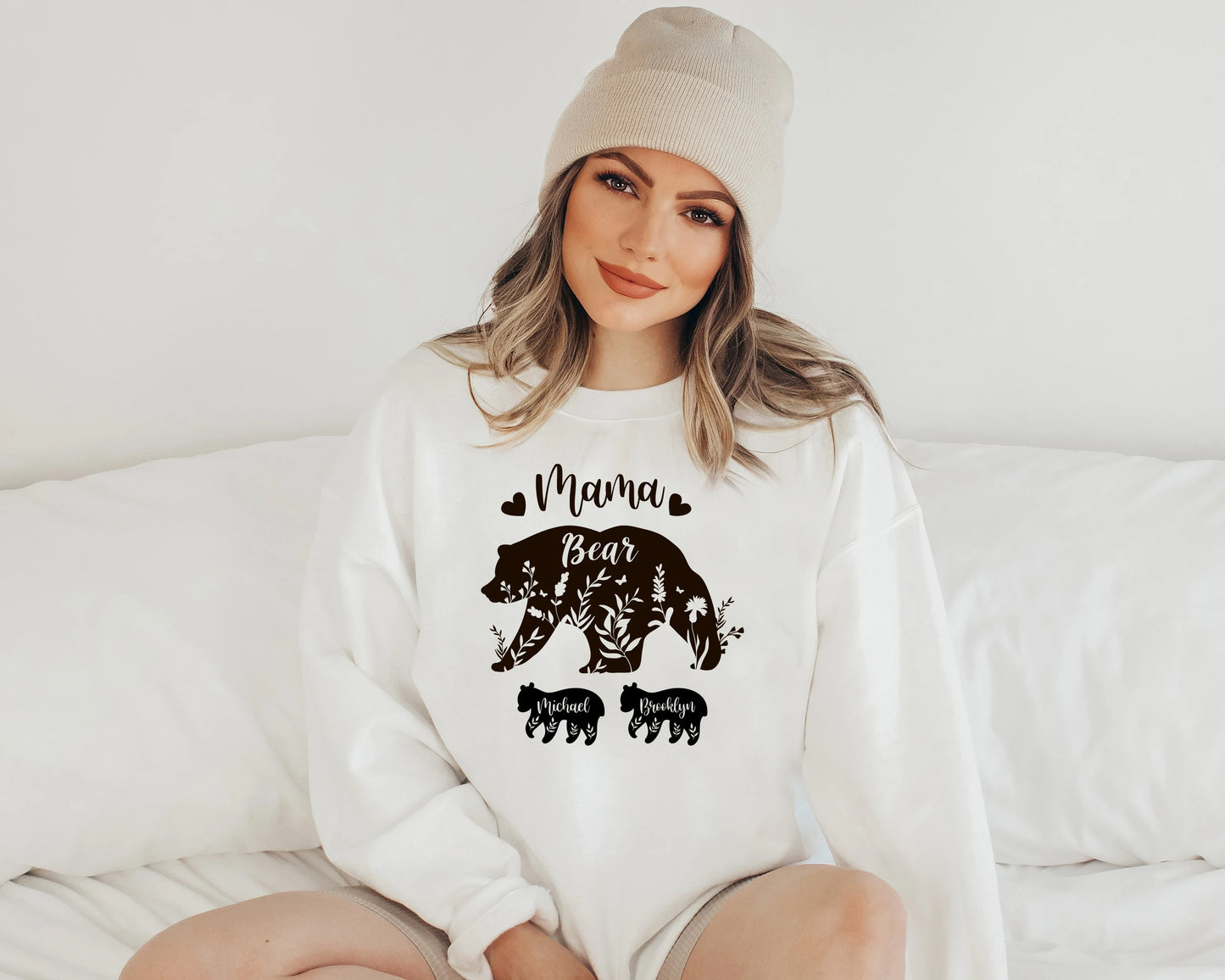 Custom Mama Bear Sweatshirt with Children Name