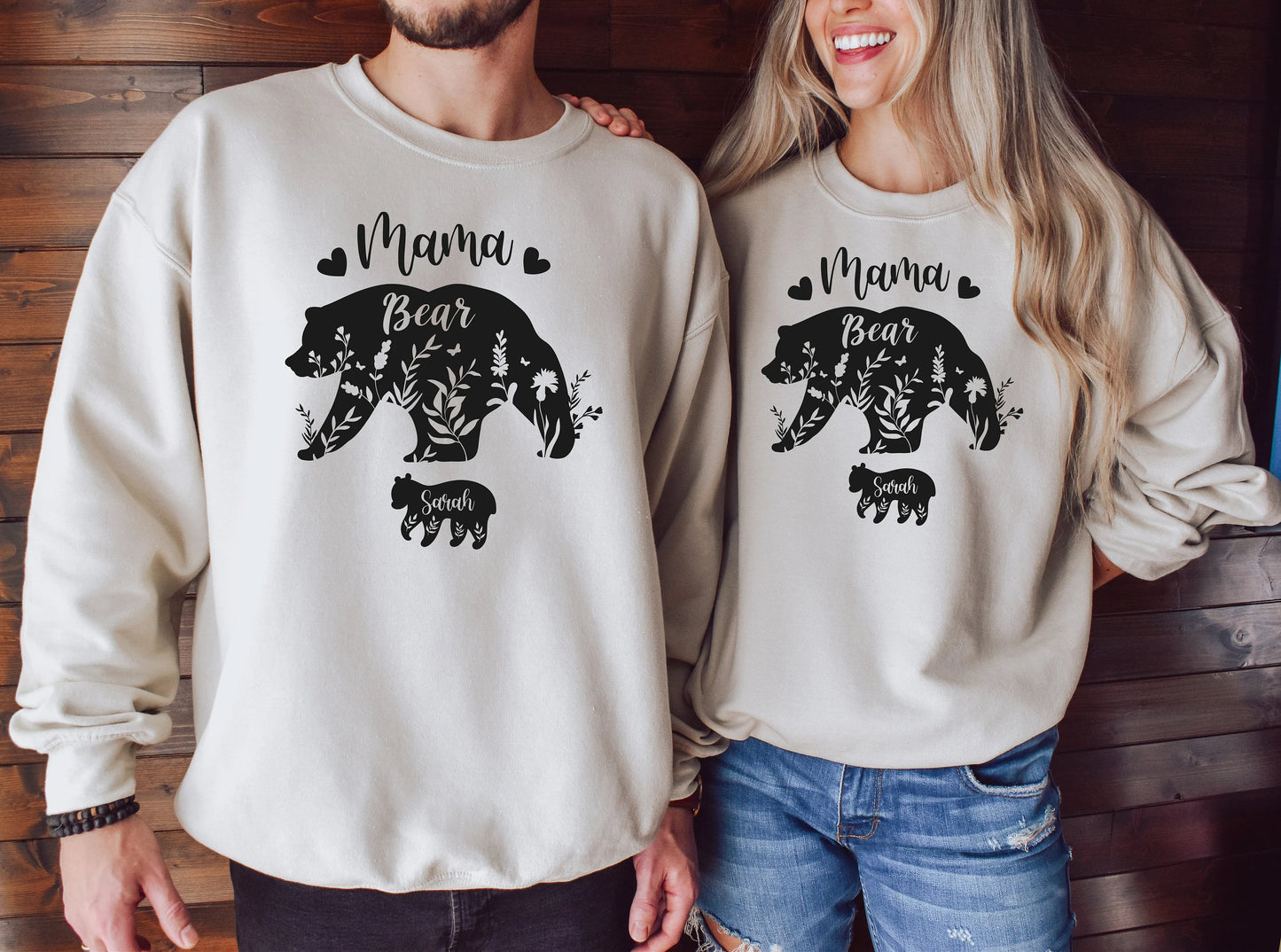 Custom Mama Bear Sweatshirt with Children Name