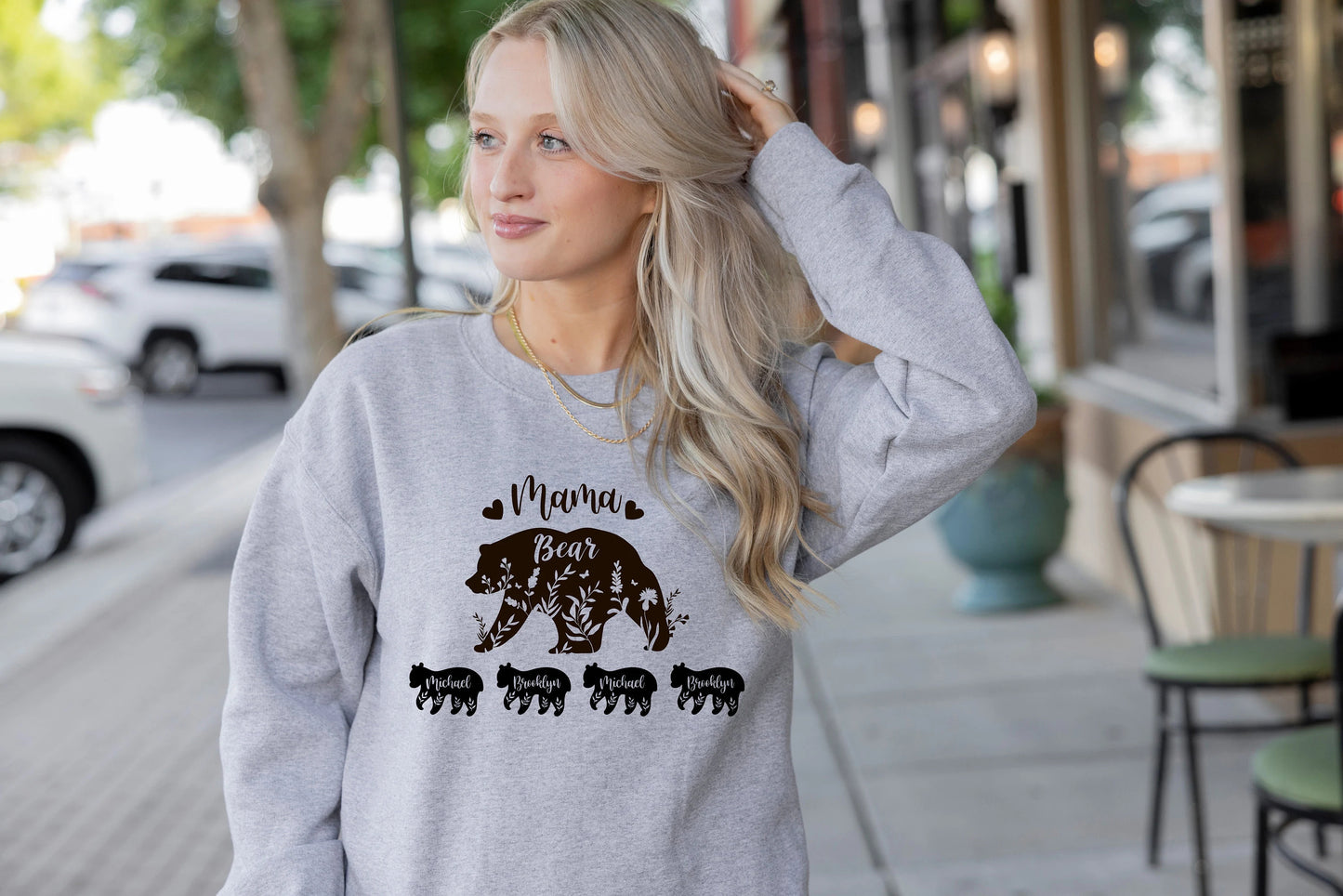 Custom Mama Bear Sweatshirt with Children Name