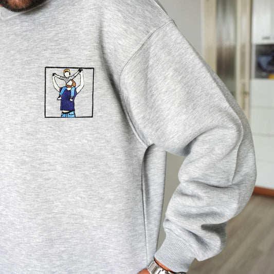 Custom Embroidered Portrait from Photo Sweatshirt