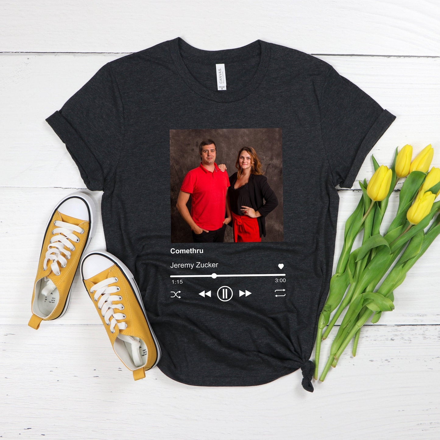 Music Player Custom Shirt, Personalized Music Photo Shirt