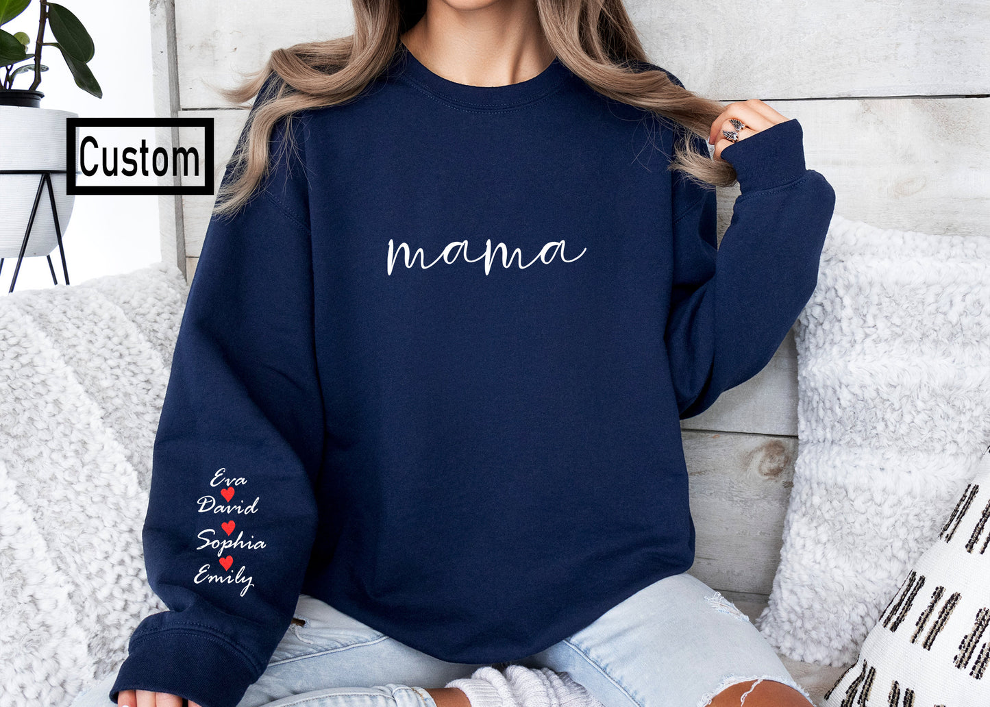 Custom Mama Sweatshirt,Shirt,Hoodie with Kids Names