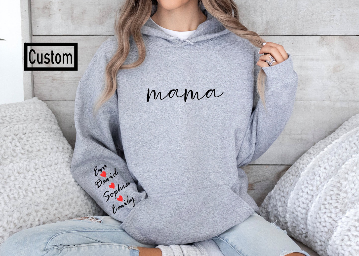 Custom Mama Sweatshirt,Shirt,Hoodie with Kids Names