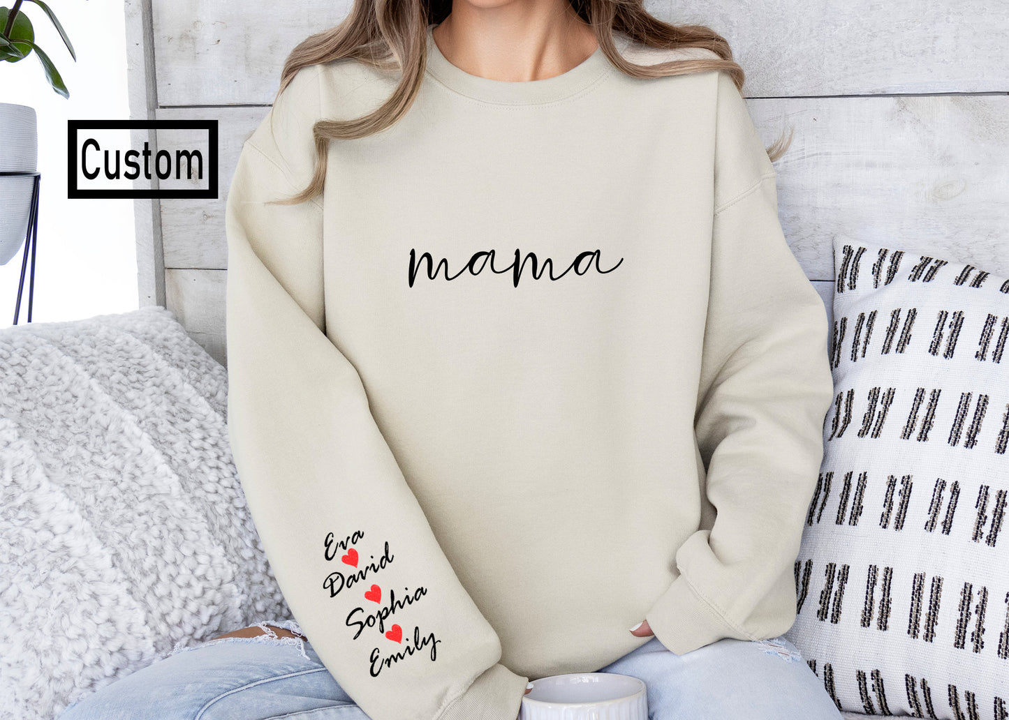 Custom Mama Sweatshirt,Shirt,Hoodie with Kids Names