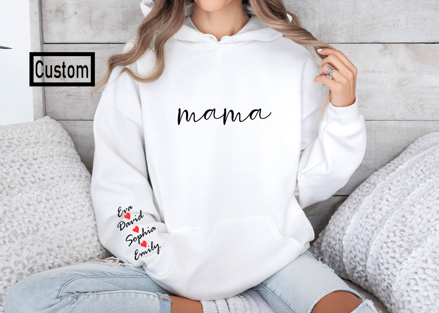 Custom Mama Sweatshirt,Shirt,Hoodie with Kids Names