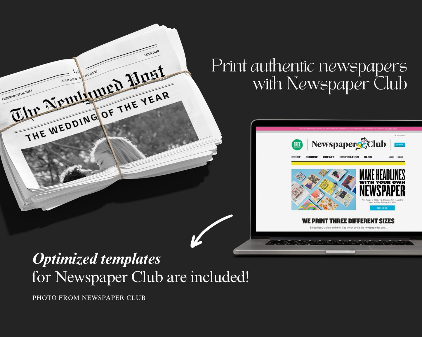 Custom Wedding Newspaper Template