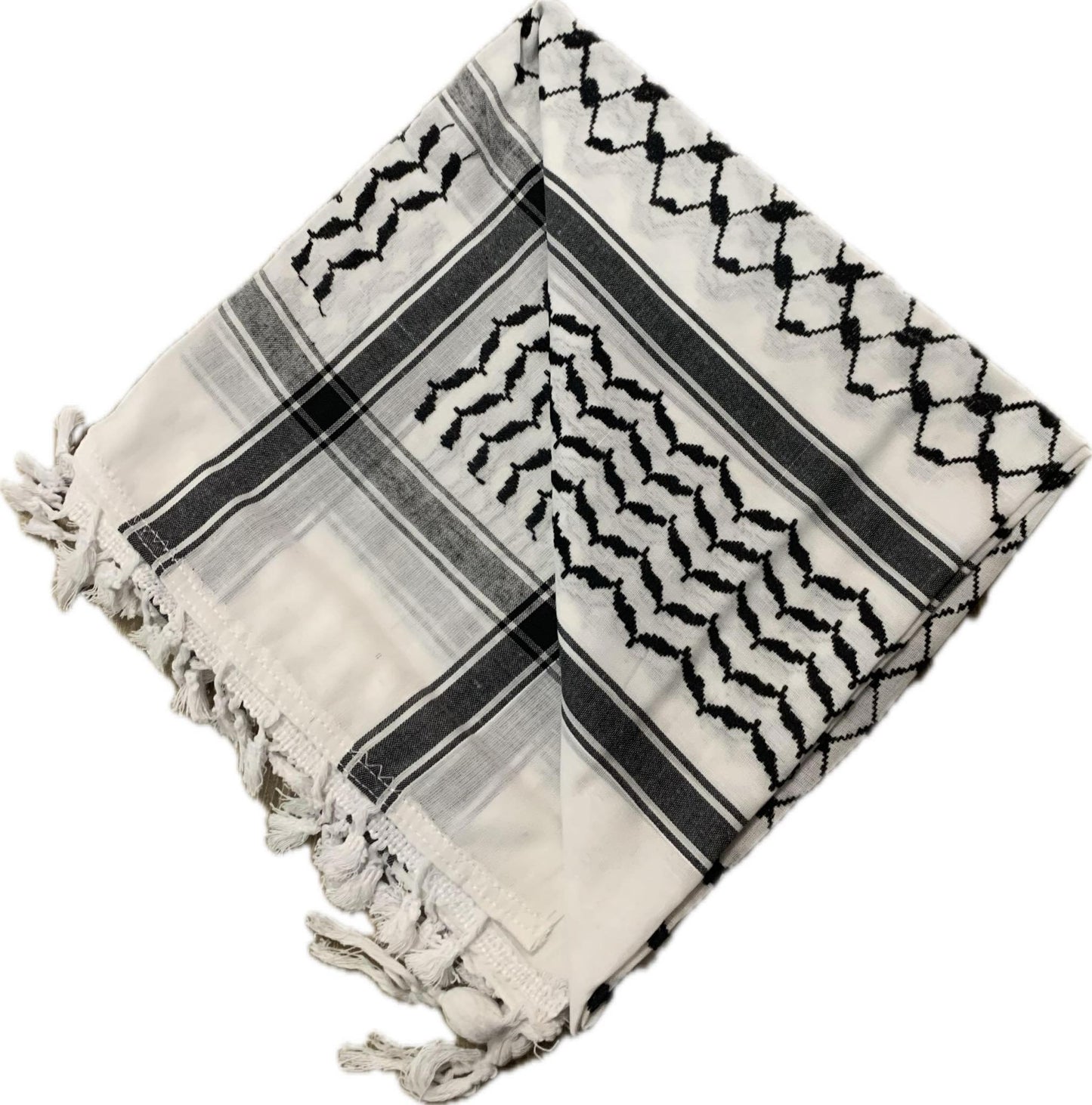 Keffiyeh Palestinian Style Cotton Scarf with Tassels,Arab Scarf,Palestinian Headscarf