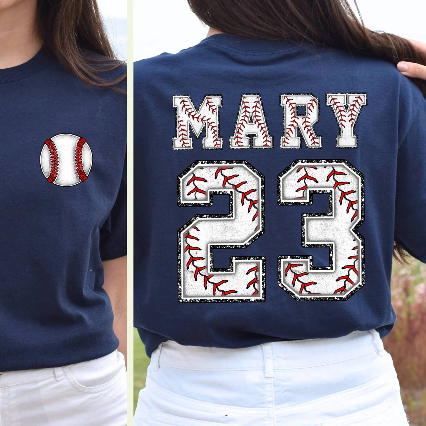 Baseball T shirt With Custom Number and Name