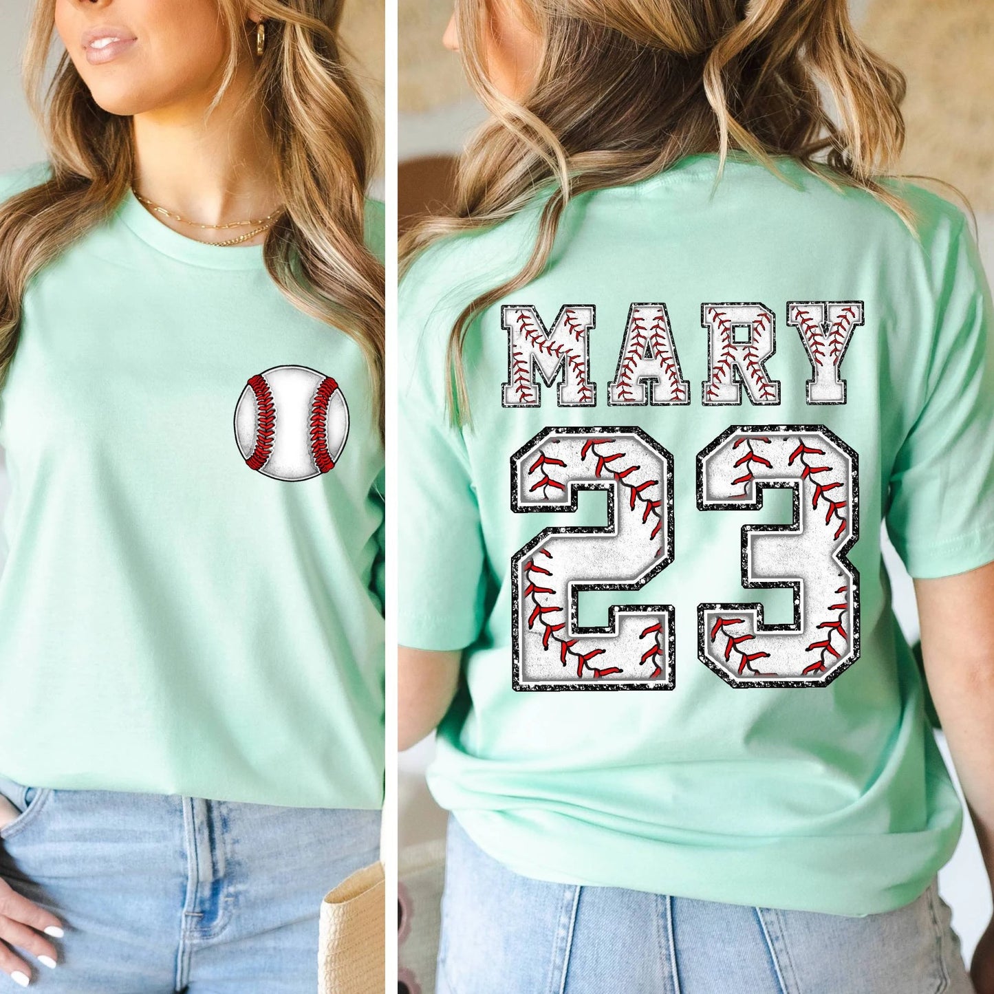 Baseball T shirt With Custom Number and Name