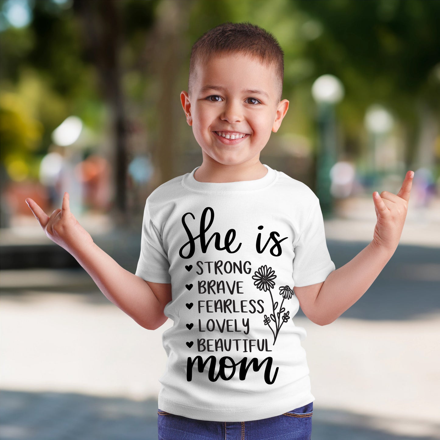 Mom Retro Shirt，She Is Strong Brave Mom Shirt