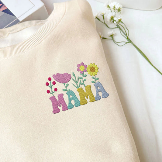 Custom Floral Nana Embroidered Shirt