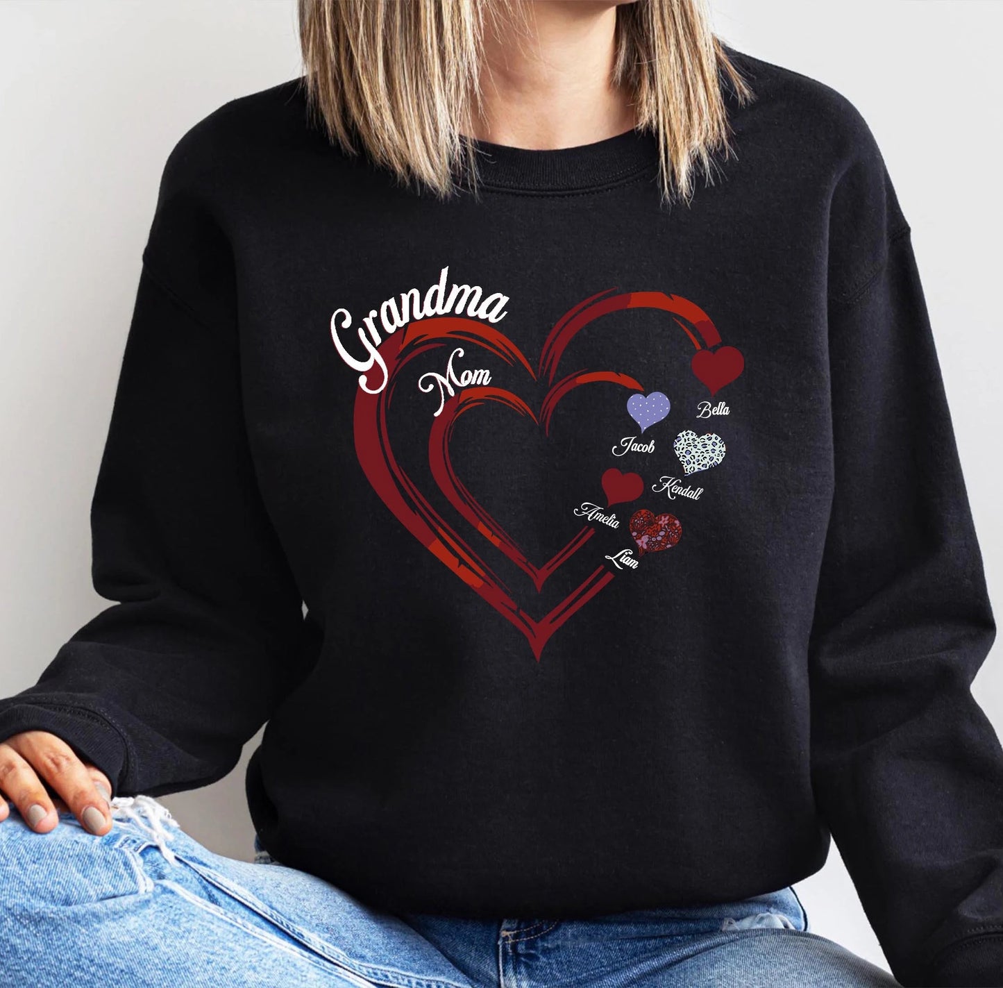 Custom Grandma and Mom Sweatshirt