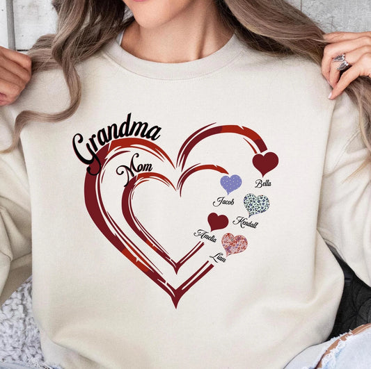 Custom Grandma and Mom Sweatshirt