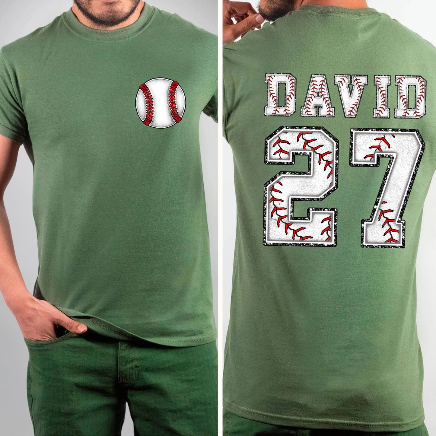 Baseball T shirt With Custom Number and Name