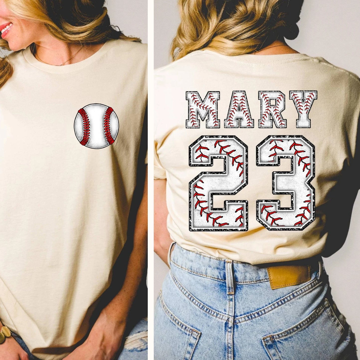 Baseball T shirt With Custom Number and Name