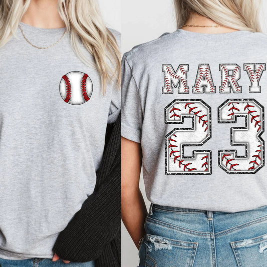 Baseball T shirt With Custom Number and Name