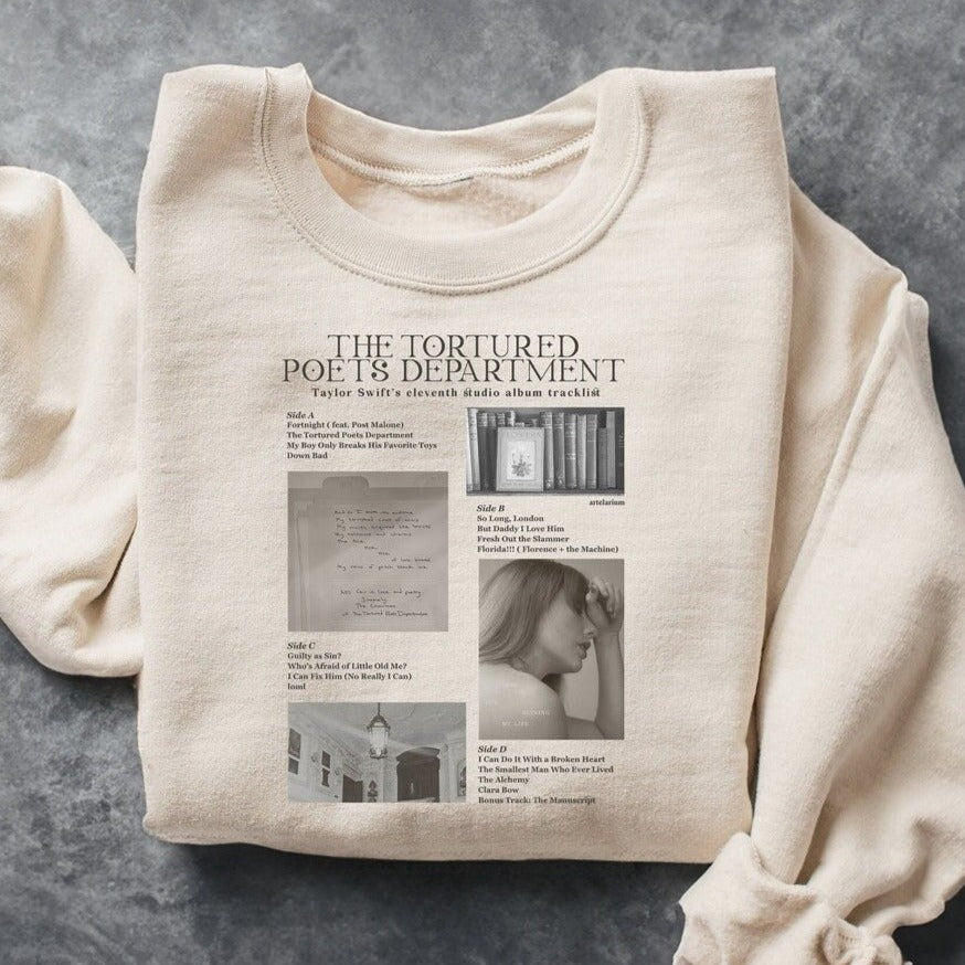 The Tortured Poets Department Sweatshirt - TS New Album Sweatshirt Gift for Swiftie Fan